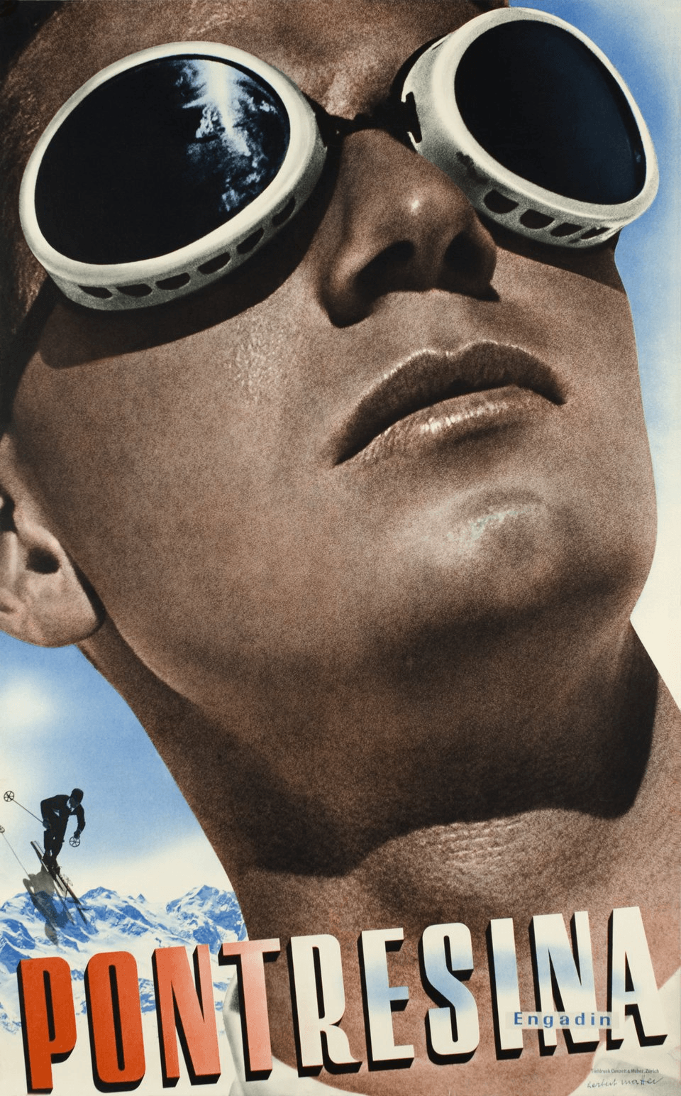Pontresina Engadin poster, 1935