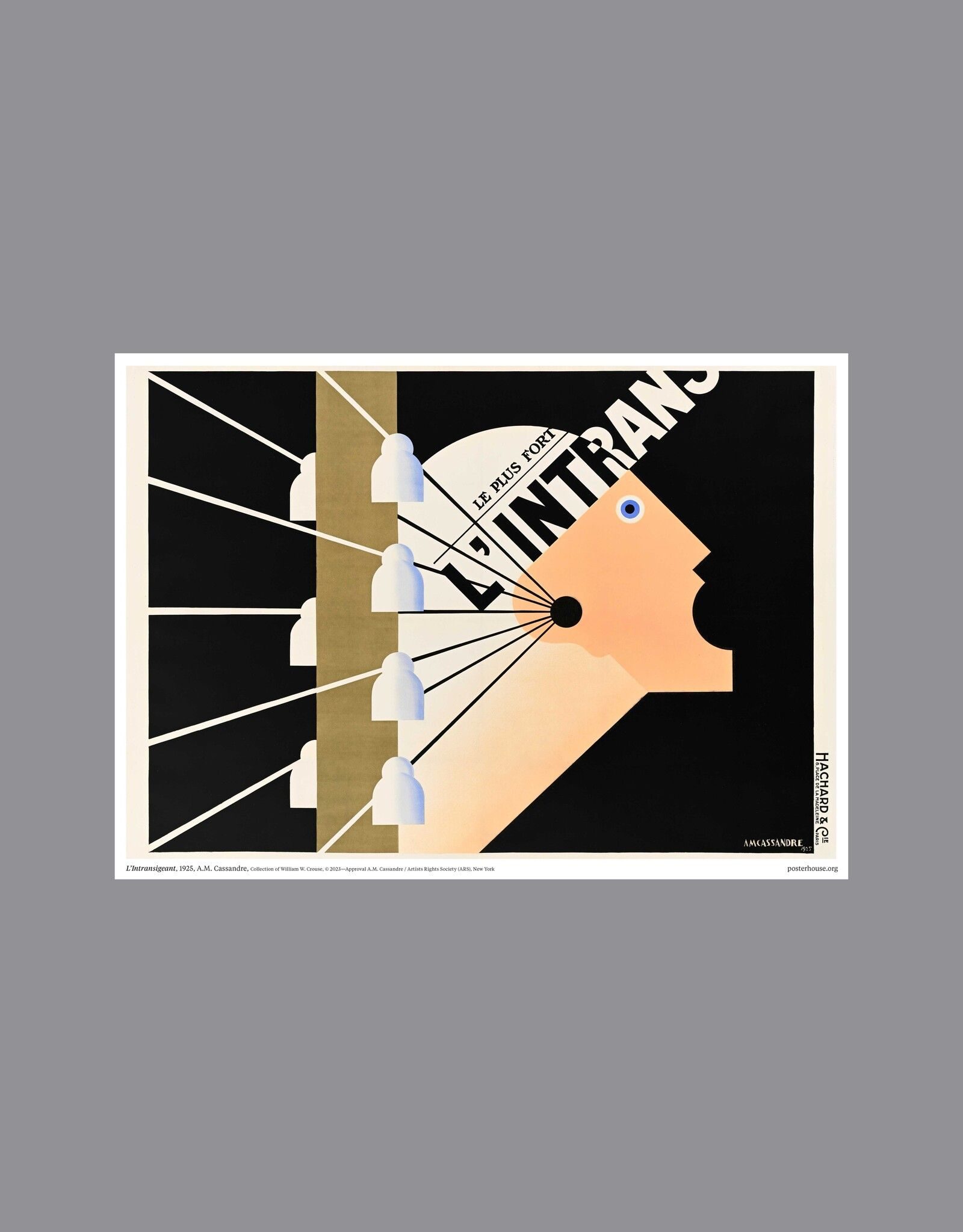 L'Intransigeant newspaper poster, 1925, by A.M. Cassandre