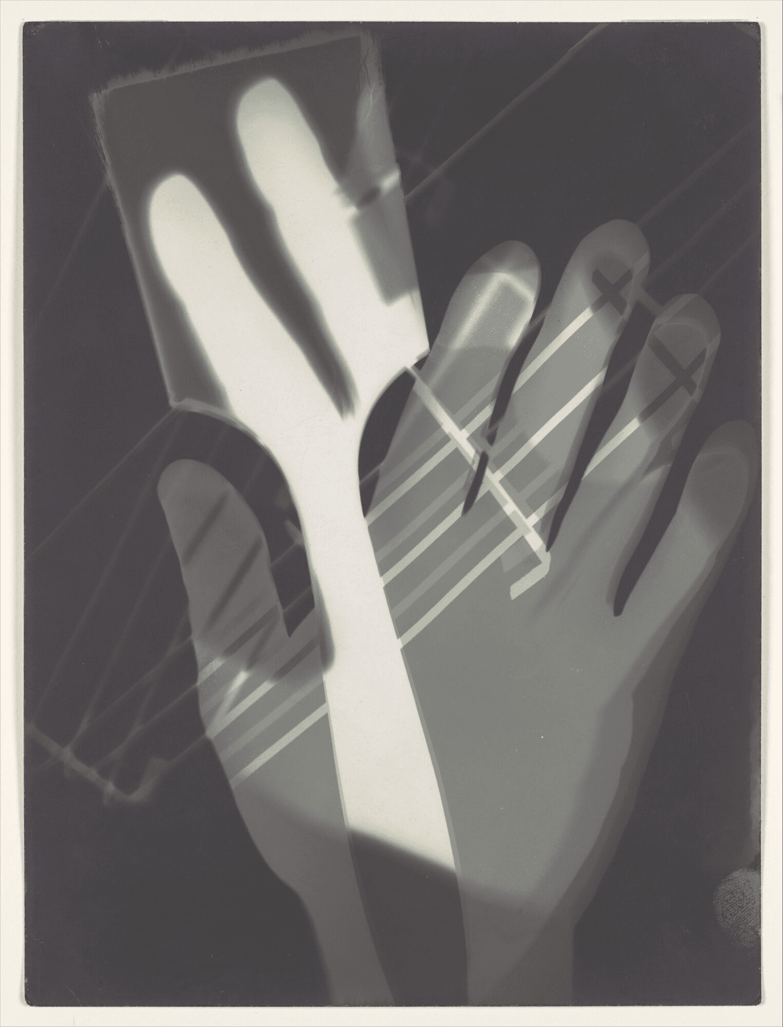 Photogram by László Moholy-Nagy, c.1925 — camera-less abstract composition on light-sensitive paper
