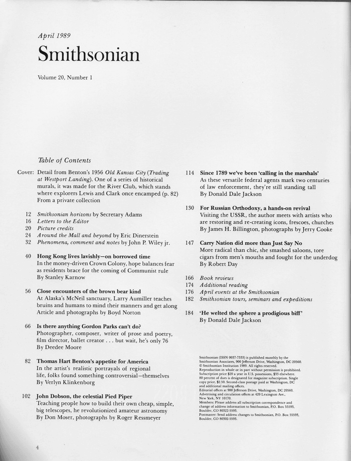 Smithsonian Magazine format design, 1970