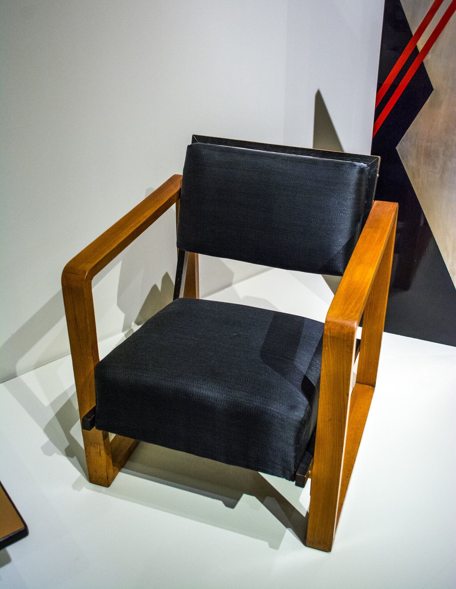 Josef Albers, armchair, c.1927, walnut and maple veneer over elm, Bauhaus
