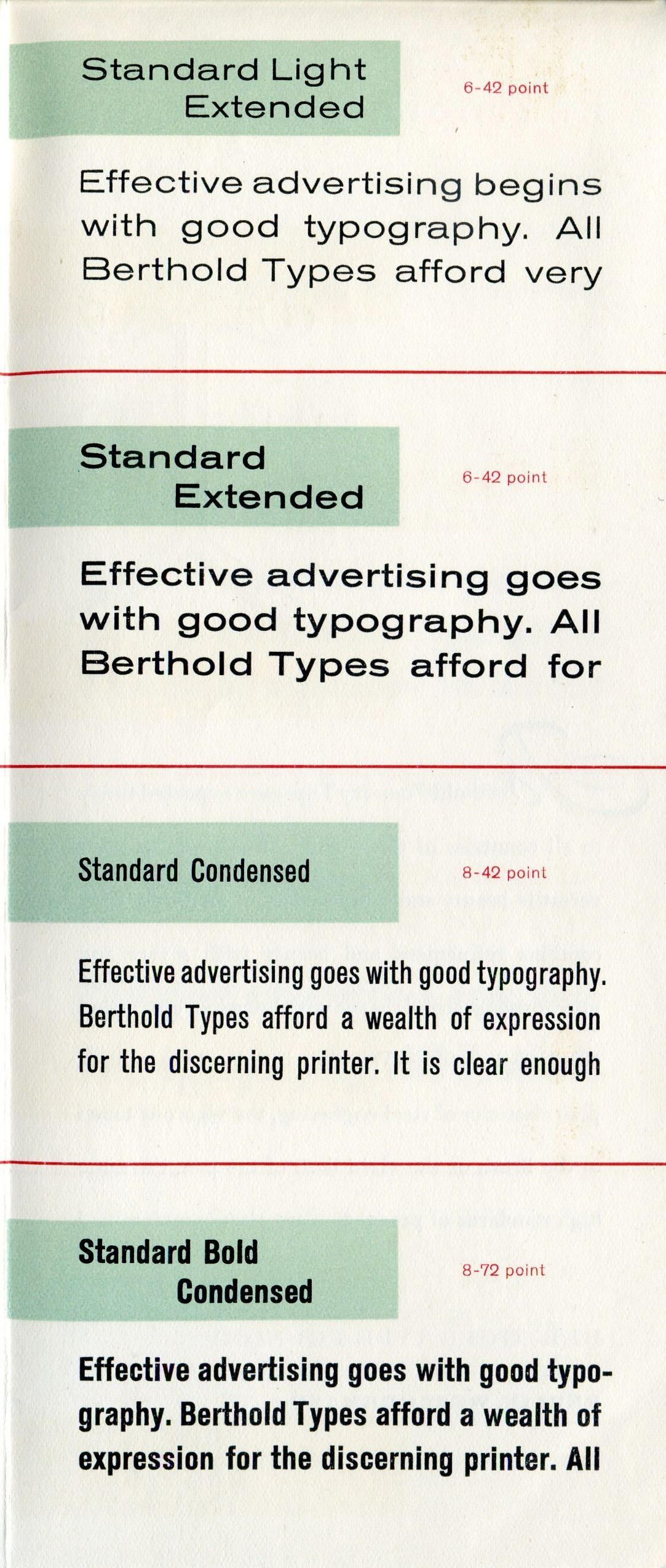 Akzidenz-Grotesk type specimen showing the grotesque sans-serif letterforms of the Lineales class