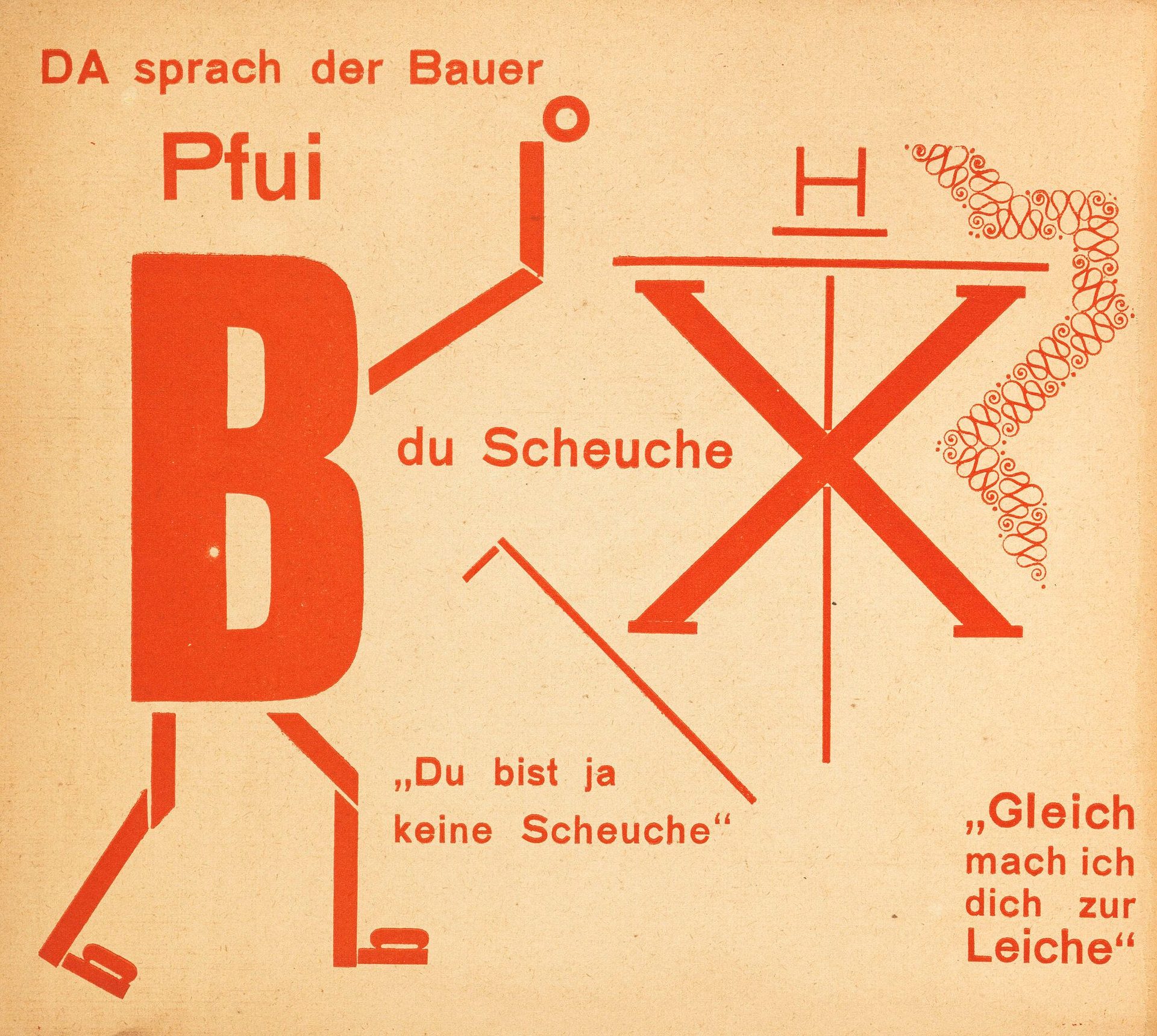 Kurt Schwitters, Die Scheuche (The Scarecrow), 1925, typographic fairy tale, Aposs Verlag Hanover