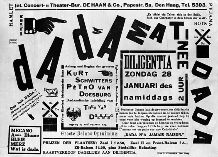 Theo van Doesburg, Poster for Dada Matinée, 1923, lithograph, Centraal Museum Utrecht