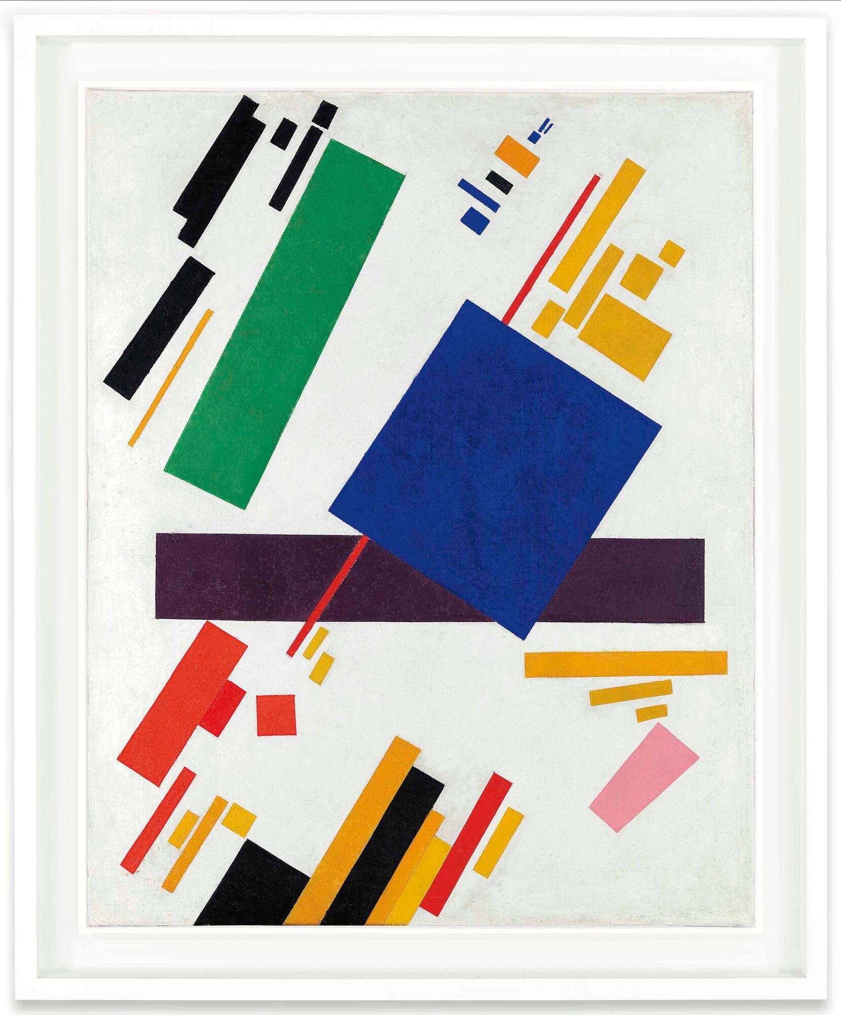 Kazimir Malevich, Suprematist Composition, 1916 — geometric forms on white ground