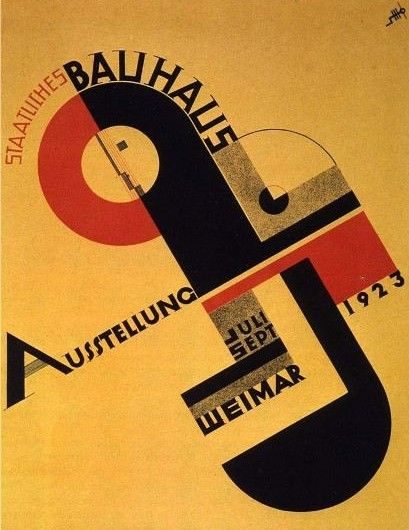 Joost Schmidt, Bauhaus Ausstellung poster, Weimar 1923