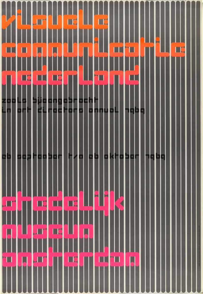 Visuele Communicatie Nederland poster, Wim Crouwel, Stedelijk Museum Amsterdam, 1969
