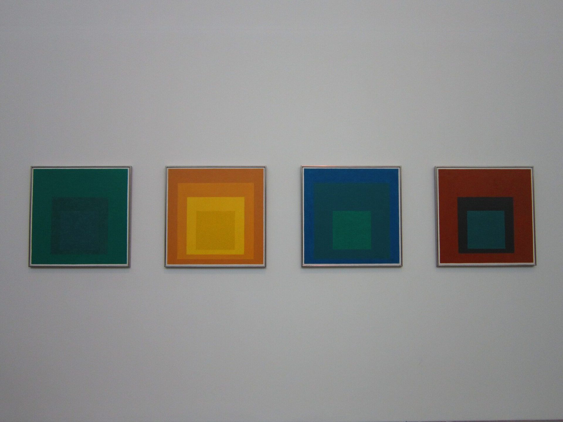 Josef Albers, studies for Homage to the Square series, at Tate Modern, London