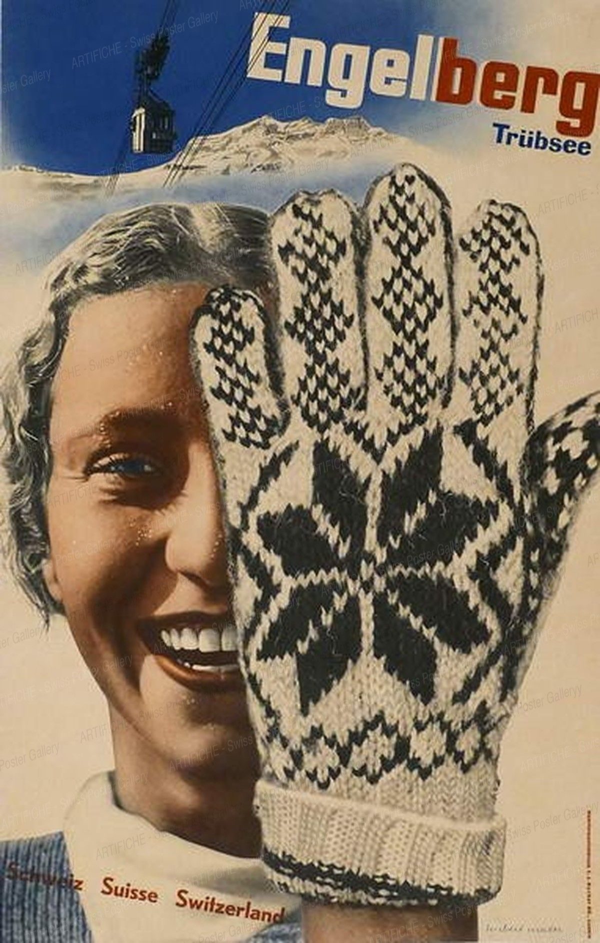 Engelberg Trübsee poster, Herbert Matter, 1935