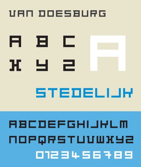 Van Doesburg, Architectuur typeface, 1919
