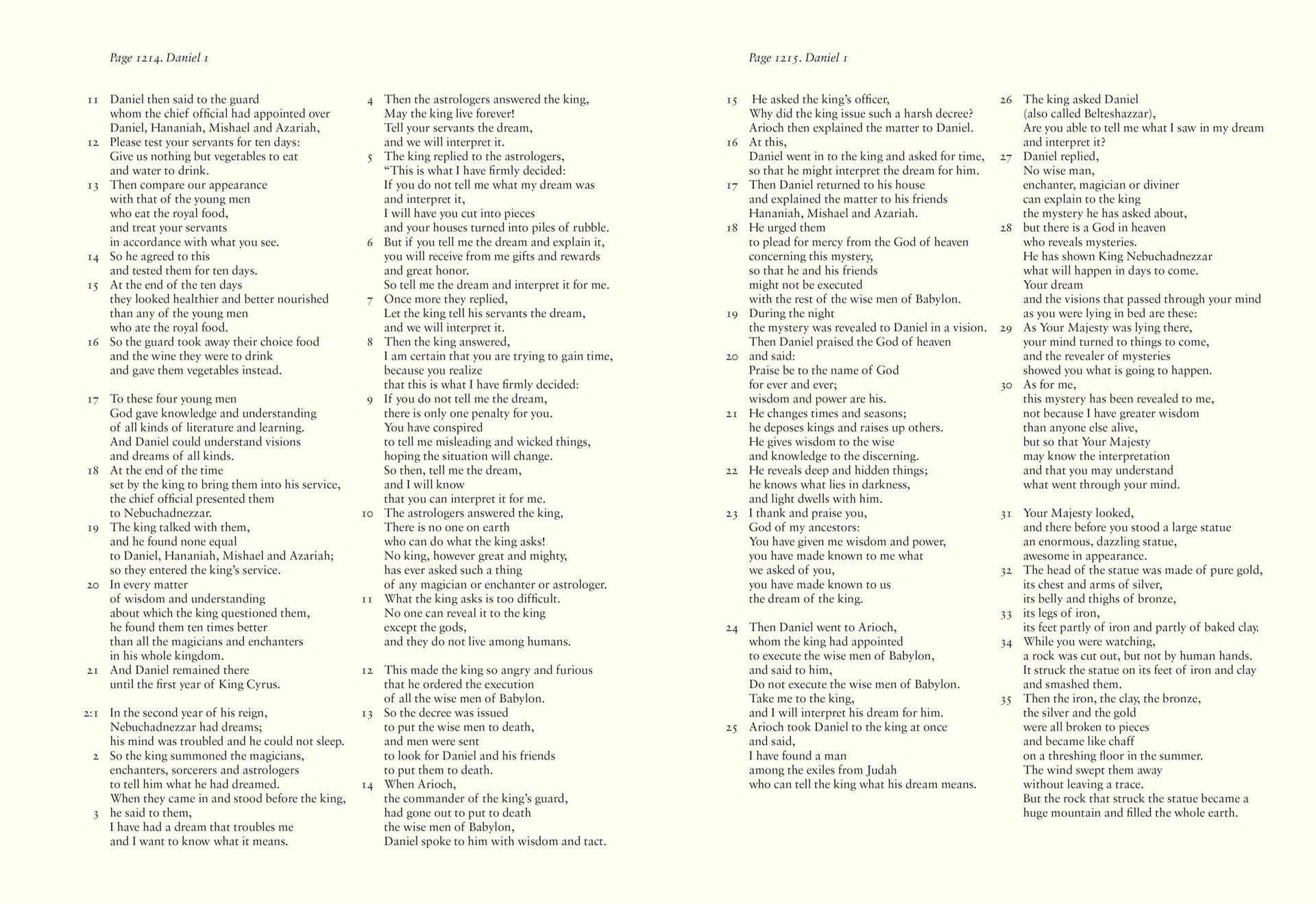 Washburn College Bible, 1979 — sense-line typography spread, Bradbury Thompson
