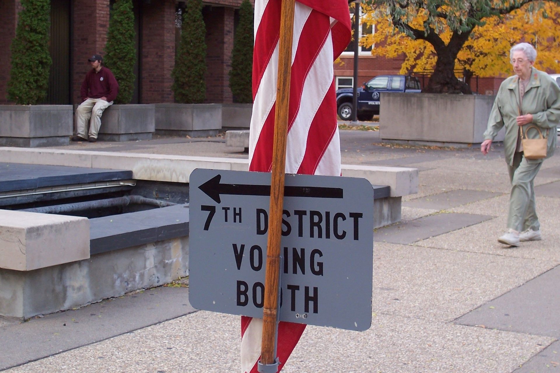 Voting booth, La Crosse, Wisconsin, 4 November 2008 — the US presidential election that was the peak cycle of the Winterhouse Polling Place Photo Project