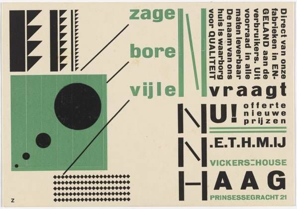 Piet Zwart, Vickers House advertisement, The Hague, 1923