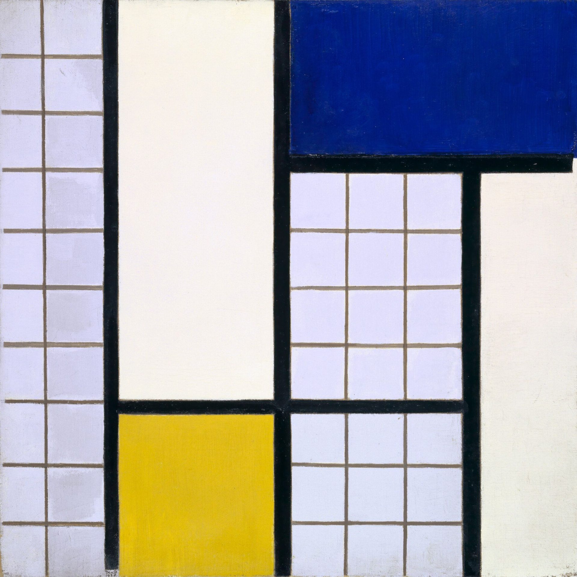 Theo van Doesburg, Komposition in Halbtönen, 1928, oil on canvas, Kunstmuseum Basel
