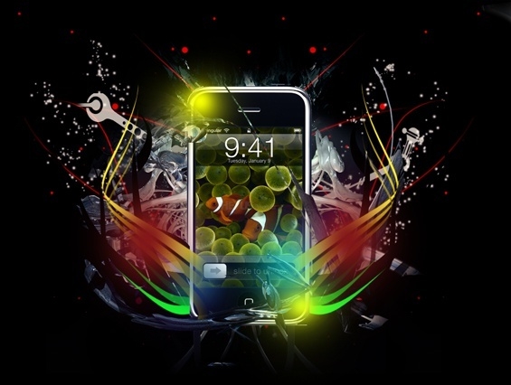 Create An Iphone Advertising Poster