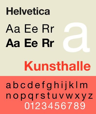 Helvetica typeface specimen, 1957