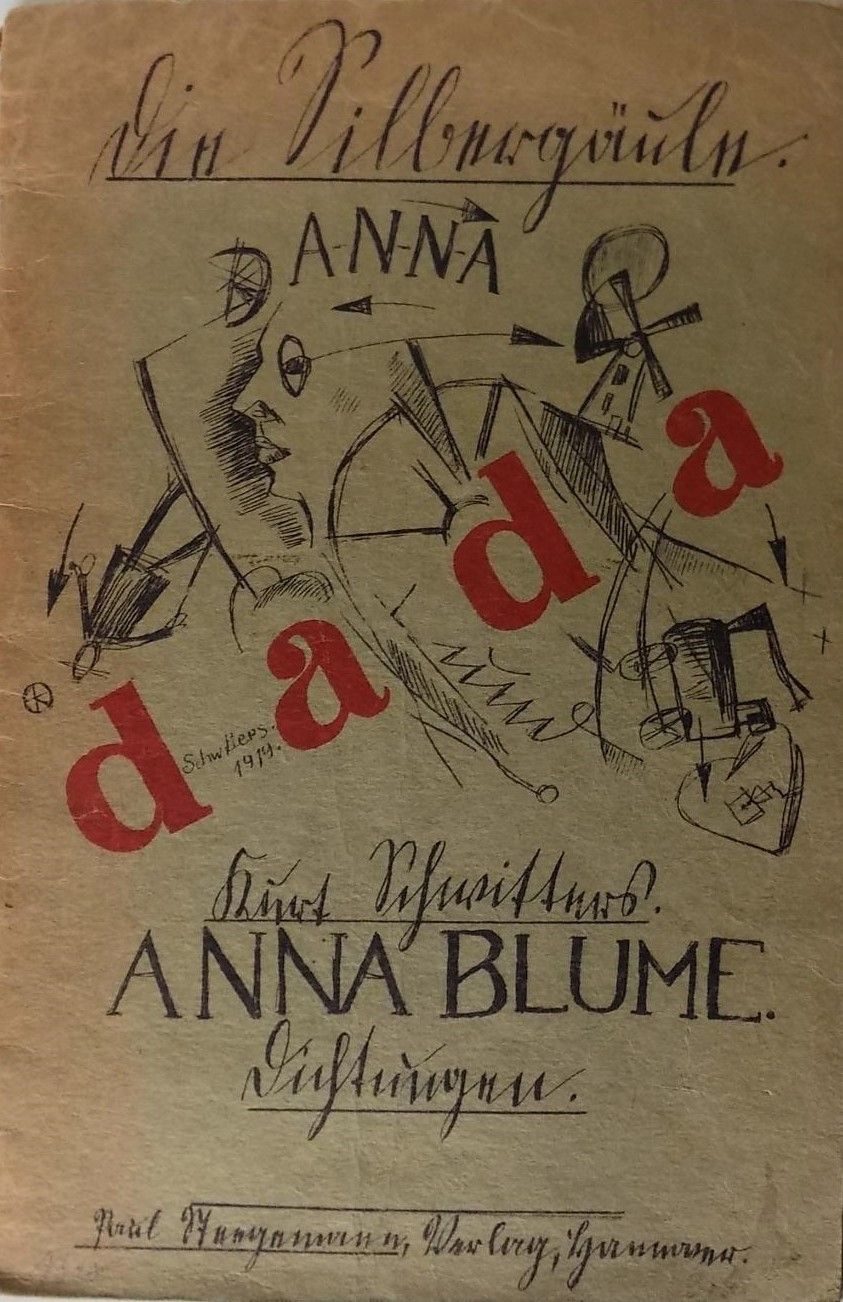 Kurt Schwitters, Anna Blume. Dichtungen, first edition cover, Paul Steegemann Verlag, 1919