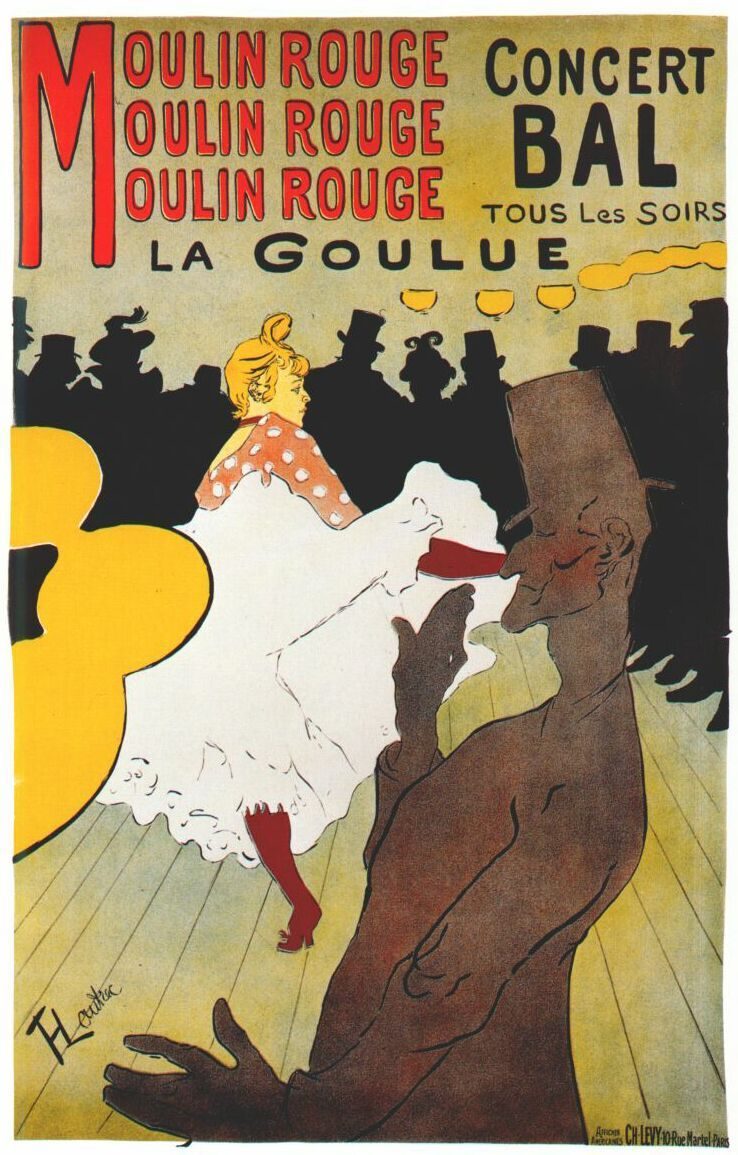 Henri de Toulouse-Lautrec, Moulin Rouge La Goulue, 1891 — colour lithograph poster