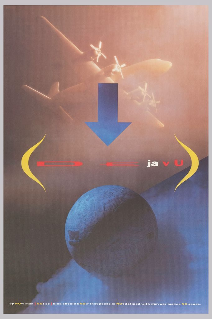 Rick Valicenti / Thirst, Deja Vu poster, 1990, offset lithograph
