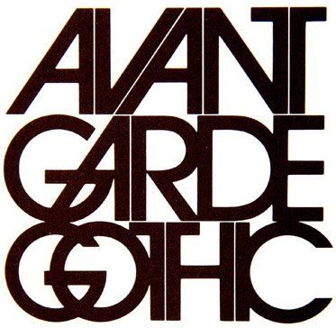 ITC Avant Garde Gothic — circular letterforms, type specimen, Lubalin and Carnase 1970