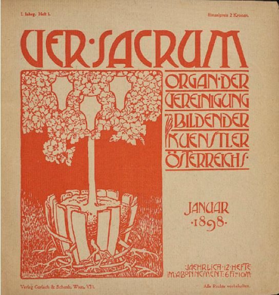 Ver Sacrum journal cover, Vienna Secession, c. 1898