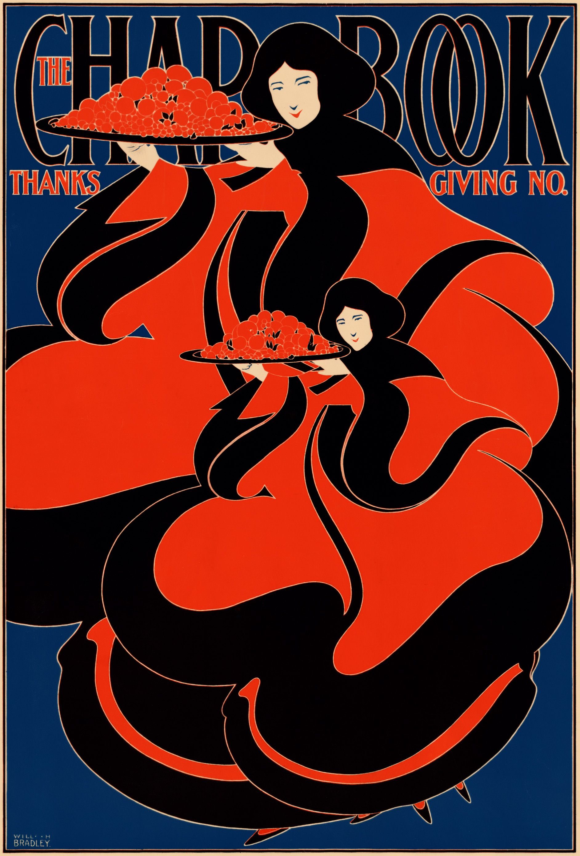 Will Bradley, The Chap-Book Thanksgiving Number, 1895 — Art Nouveau poster