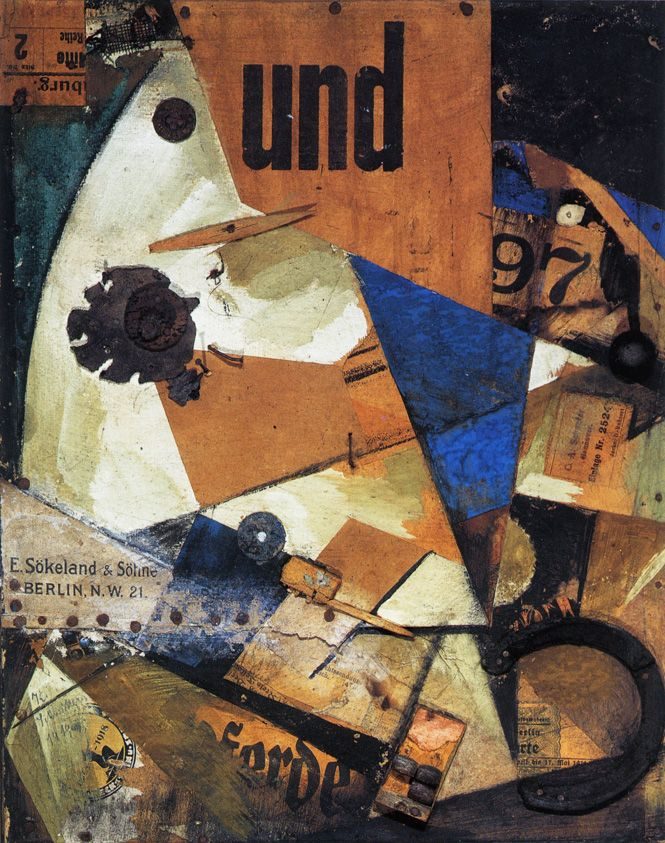 Kurt Schwitters, Das Undbild (The And-Picture), 1919, gouache and collage, Staatsgalerie Stuttgart