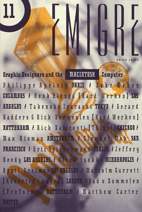 Emigre magazine no. 11, 1989 — mid-run editorial design and typography