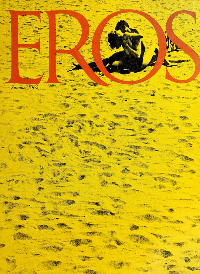 Cover of Eros magazine no. 2, Summer 1962 — art direction by Herb Lubalin