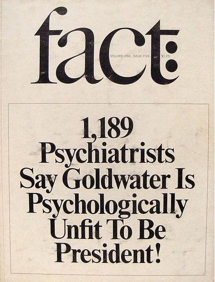 Fact magazine — Goldwater cover, September–October 1964, art direction by Herb Lubalin