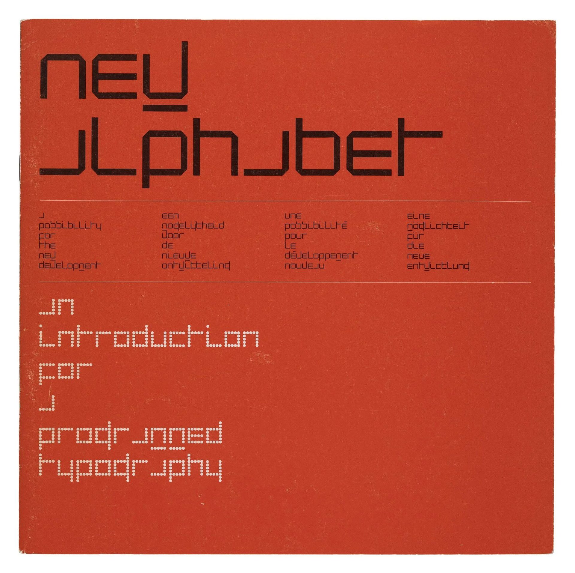New Alphabet typeface specimen booklet, Wim Crouwel, 1967