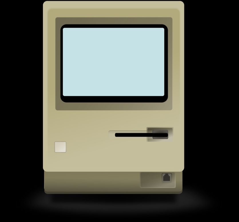 Vector diagram of the Apple Macintosh 128K computer
