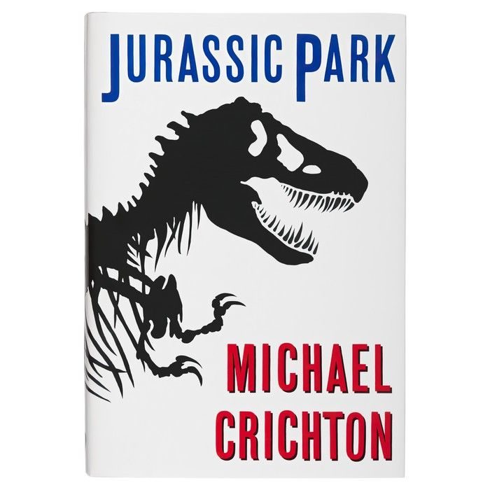 Jurassic Park first-edition jacket, designed by Chip Kidd, 1990