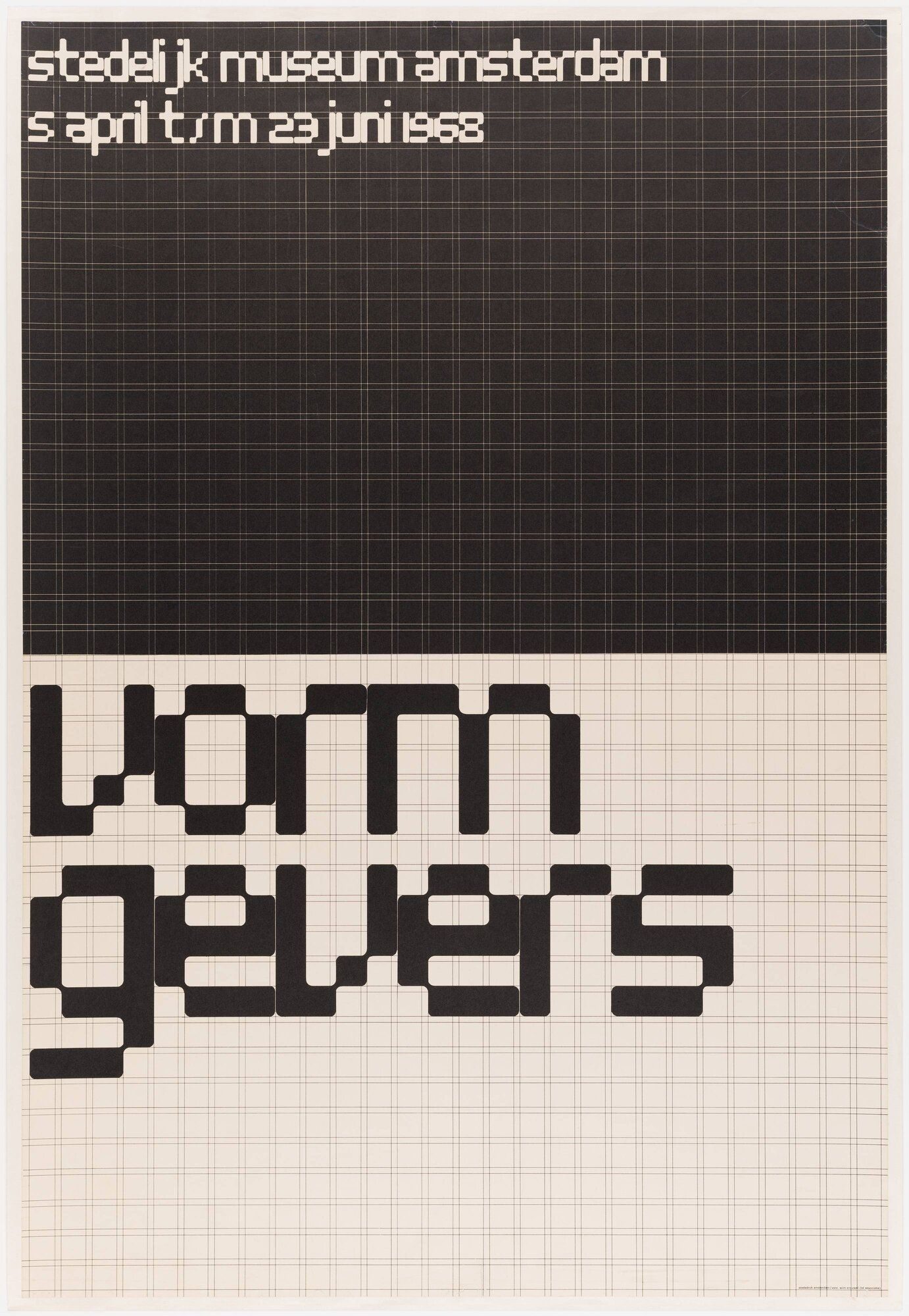 Vormgevers exhibition poster, Wim Crouwel, Stedelijk Museum Amsterdam, 1968