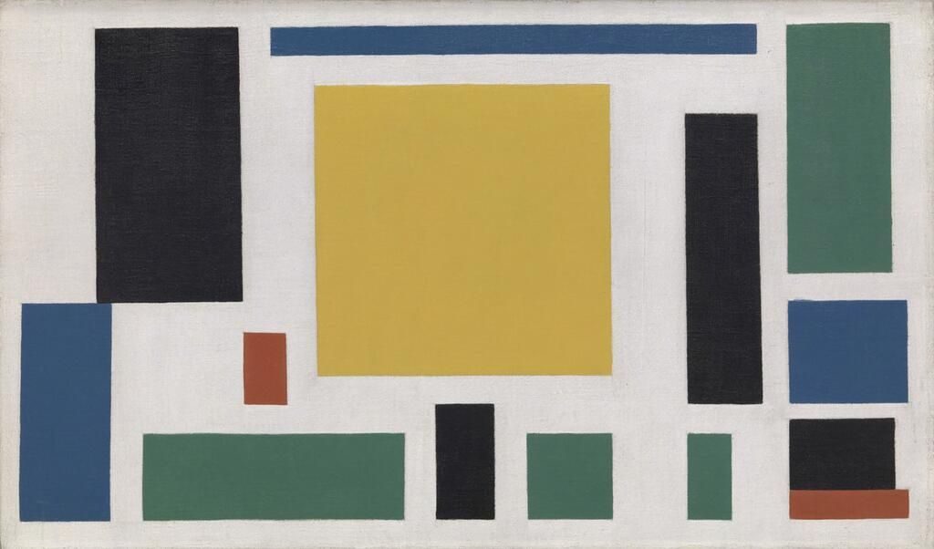 Theo van Doesburg, Composition VIII (The Cow), 1918, oil on canvas, Museum of Modern Art New York