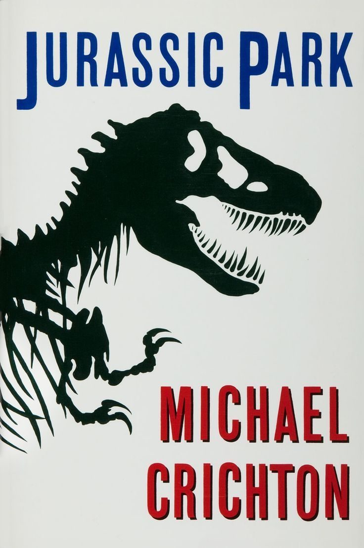 Jurassic Park first-edition jacket, designed by Chip Kidd, 1990