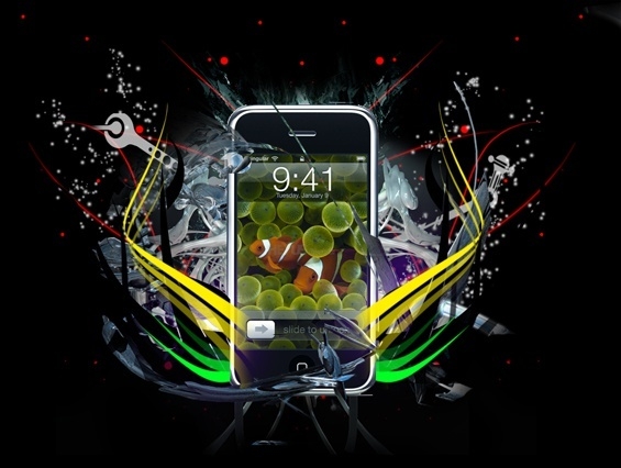Create An Iphone Advertising Poster