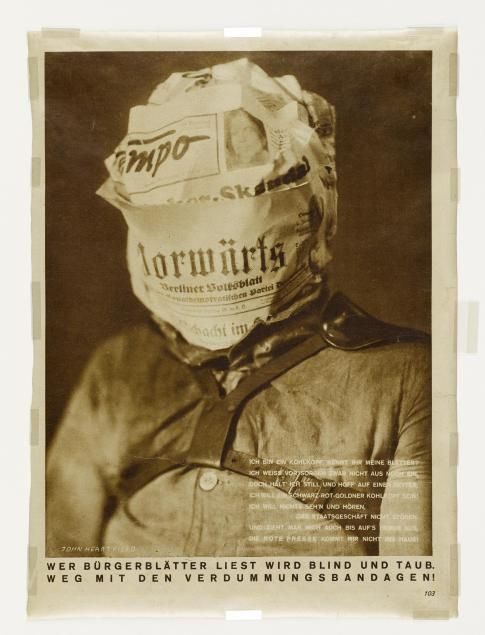 John Heartfield, AIZ photomontage cover, 1930s