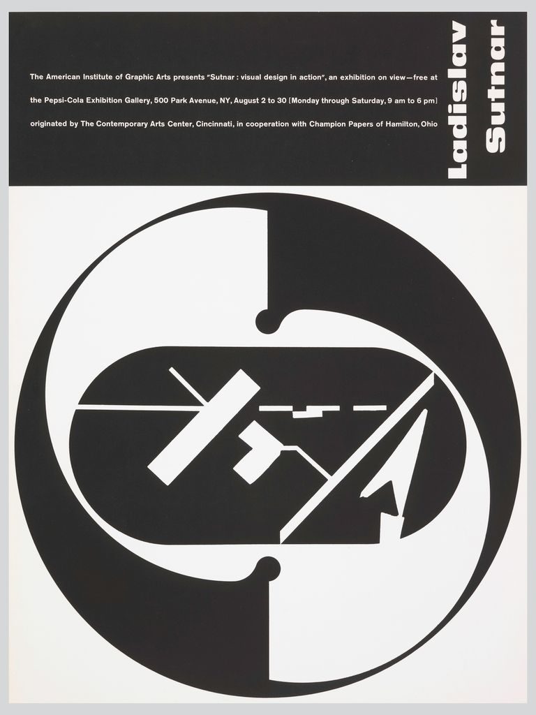 Ladislav Sutnar Visual Design in Action AIGA exhibition poster 1961