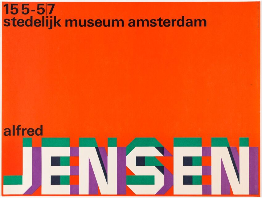 Alfred Jensen exhibition poster, Wim Crouwel, Stedelijk Museum Amsterdam, 1964