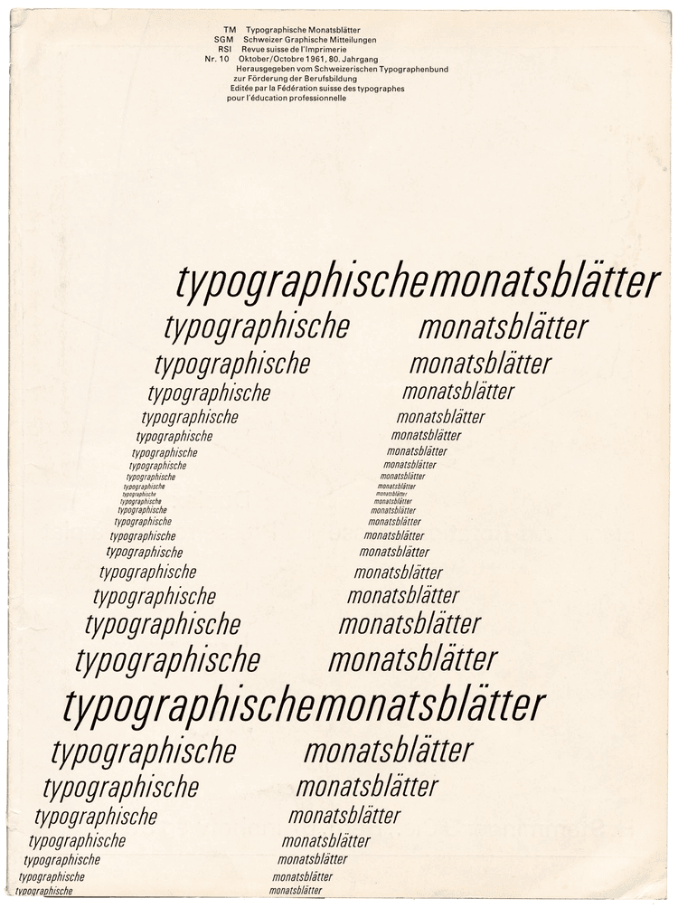 Remil Ruder Work Emil Ruder | Basel Typography, Typographie (1967) & Swiss School | TGDS