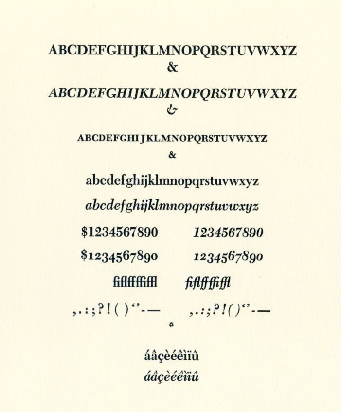Caledonia Bold typeface specimen, Linotype, c. 1939