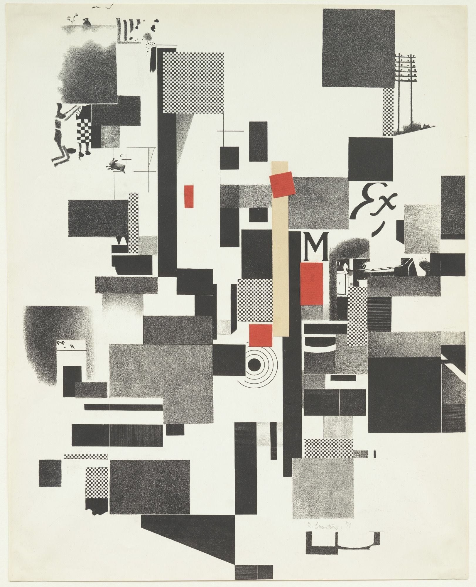 Kurt Schwitters, Merz 3, 1923, lithograph, Museum of Modern Art New York