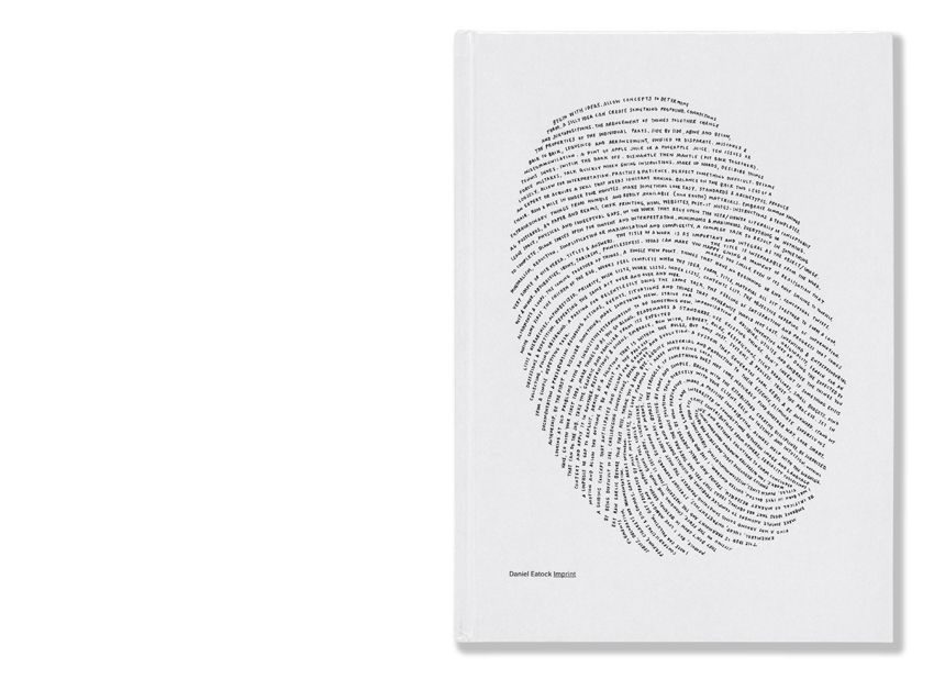 Imprint monograph cover by Daniel Eatock, Princeton Architectural Press 2008 — Holley Portrait thumbprint