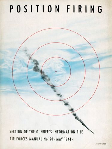 Position Firing section of the Gunner's Information File, designed by Will Burtin for the US Army, 1944 — technical manual with diagrammatic illustrations