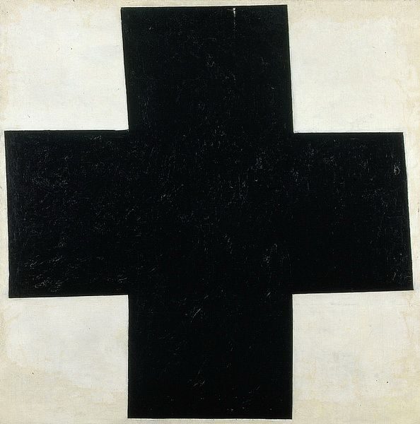 Kazimir Malevich, Black Cross, c. 1915–23 — oil on canvas, Centre Pompidou