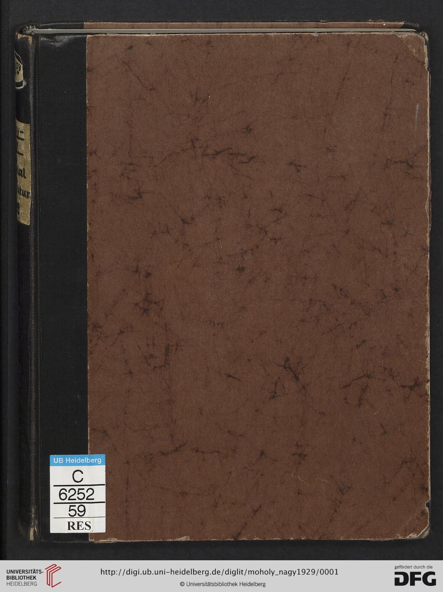 Cover of Von Material zu Architektur by László Moholy-Nagy, Bauhausbücher 14, 1929