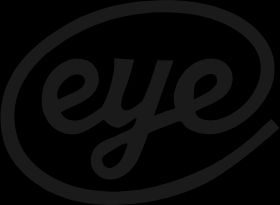 Eye magazine wordmark — lower-case italic purple logotype