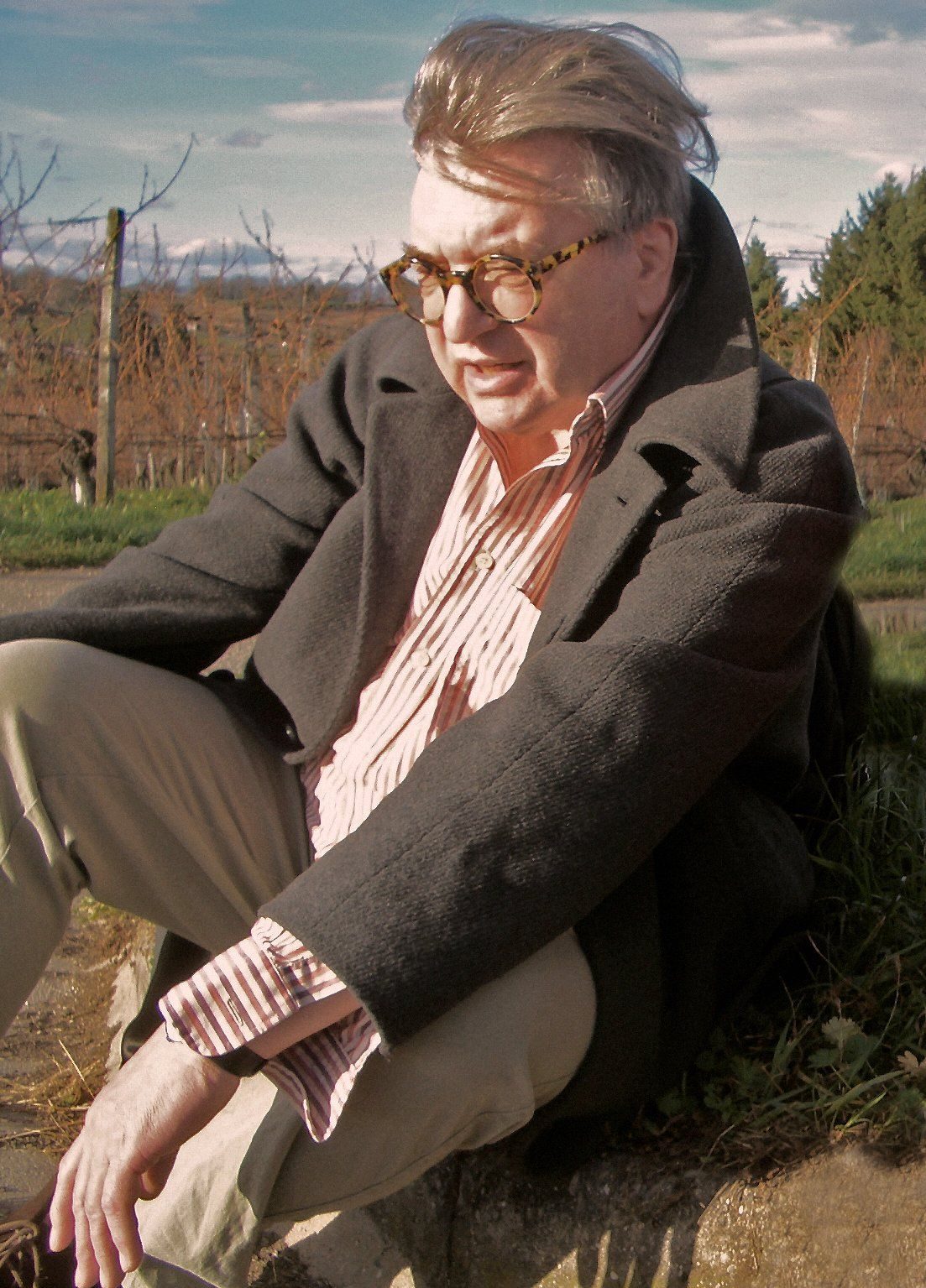 Wolfgang Weingart, German-Swiss typographer, Tüllinger Vineyard, 2011